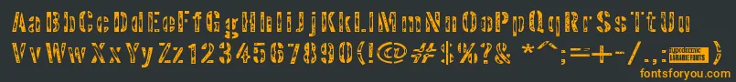 Interpla Font – Orange Fonts on Black Background