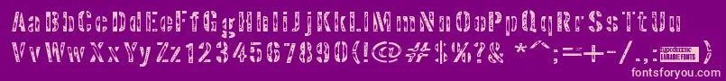 Interpla Font – Pink Fonts on Purple Background