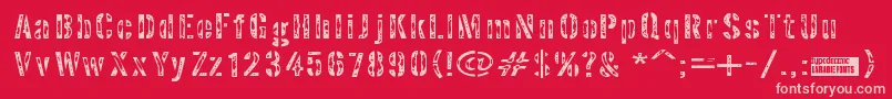 Interpla Font – Pink Fonts on Red Background
