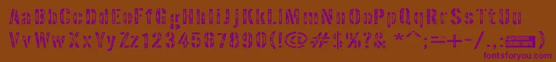 Interpla Font – Purple Fonts on Brown Background