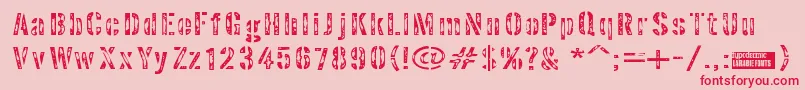 Interpla Font – Red Fonts on Pink Background