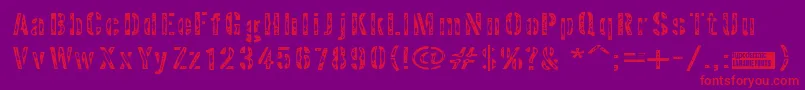 Interpla Font – Red Fonts on Purple Background