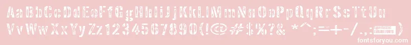 Interpla Font – White Fonts on Pink Background