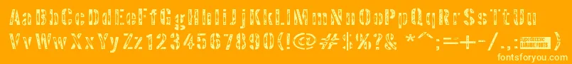 Interpla Font – Yellow Fonts on Orange Background