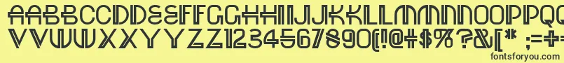 フォントRed – 黒い文字の黄色い背景