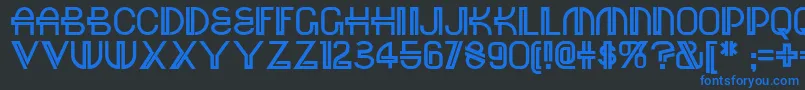 フォントRed – 黒い背景に青い文字