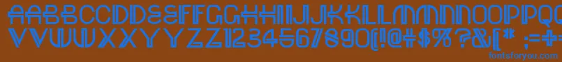Шрифт Red – синие шрифты на коричневом фоне