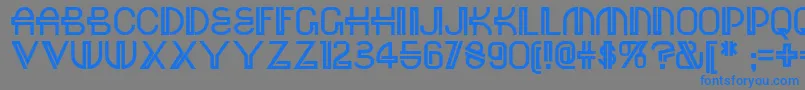 フォントRed – 灰色の背景に青い文字