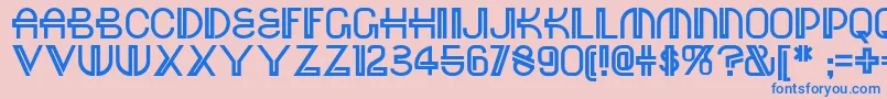 フォントRed – ピンクの背景に青い文字