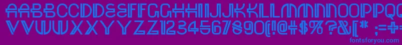 フォントRed – 紫色の背景に青い文字