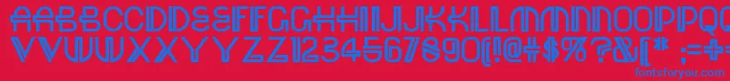 Шрифт Red – синие шрифты на красном фоне