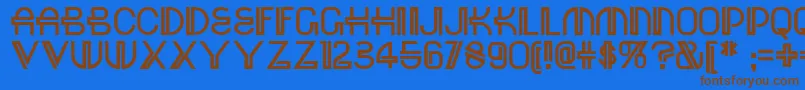 Шрифт Red – коричневые шрифты на синем фоне