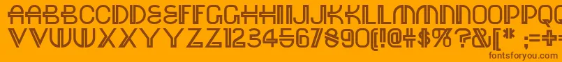 フォントRed – オレンジの背景に茶色のフォント