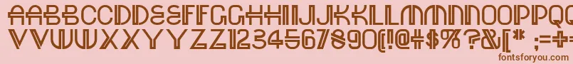 Red-fontti – ruskeat fontit vaaleanpunaisella taustalla