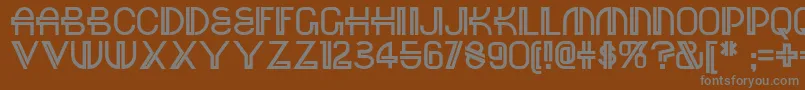 フォントRed – 茶色の背景に灰色の文字