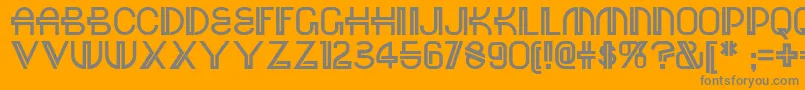 フォントRed – オレンジの背景に灰色の文字