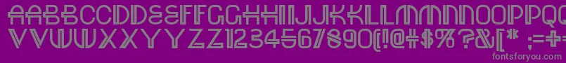 Red-fontti – harmaat kirjasimet violetilla taustalla