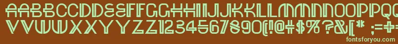 Red Font – Green Fonts on Brown Background