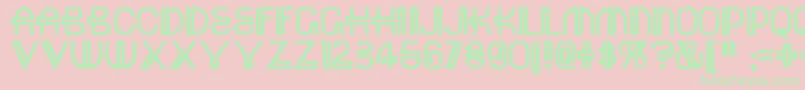 フォントRed – ピンクの背景に緑の文字