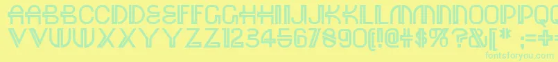 フォントRed – 黄色い背景に緑の文字