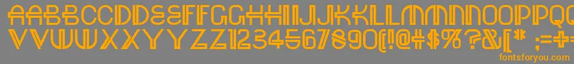 フォントRed – オレンジの文字は灰色の背景にあります。