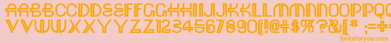 フォントRed – オレンジの文字がピンクの背景にあります。