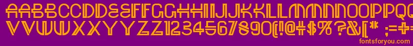 フォントRed – 紫色の背景にオレンジのフォント