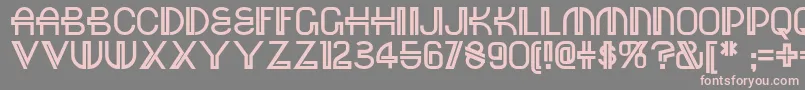 フォントRed – 灰色の背景にピンクのフォント