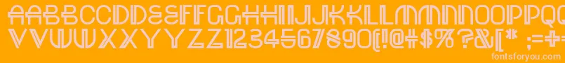 フォントRed – オレンジの背景にピンクのフォント