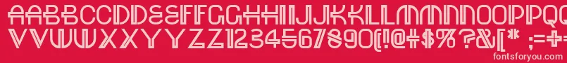 フォントRed – 赤い背景にピンクのフォント