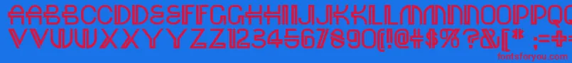 フォントRed – 赤い文字の青い背景