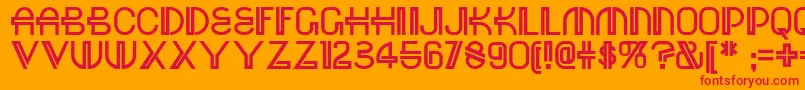 フォントRed – オレンジの背景に赤い文字