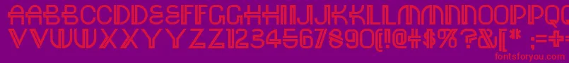 フォントRed – 紫の背景に赤い文字