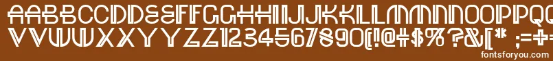 フォントRed – 茶色の背景に白い文字