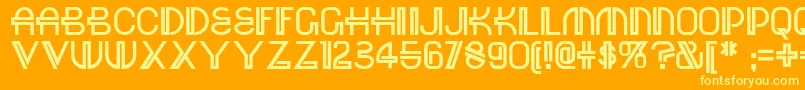 フォントRed – オレンジの背景に黄色の文字