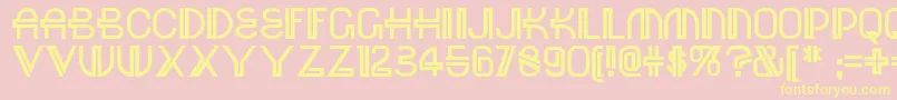 Red Font – Yellow Fonts on Pink Background