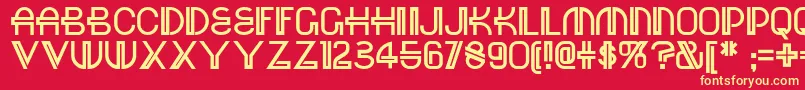フォントRed – 黄色の文字、赤い背景
