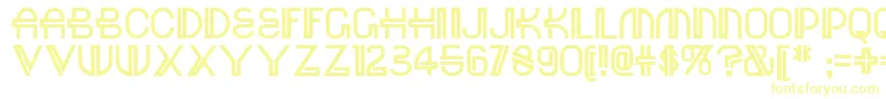 フォントRed – 白い背景に黄色の文字