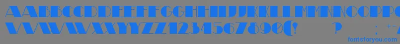 Theatrical Font – Blue Fonts on Gray Background