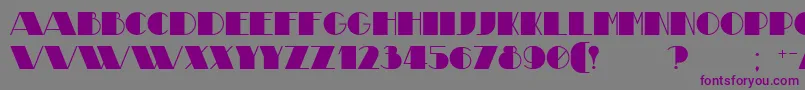 Theatrical Font – Purple Fonts on Gray Background