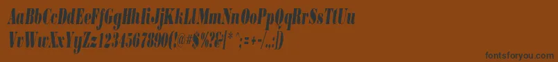 BorjomicondensedcItalic Font – Black Fonts on Brown Background