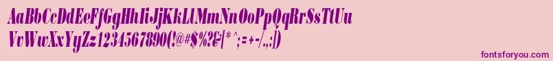 BorjomicondensedcItalic Font – Purple Fonts on Pink Background