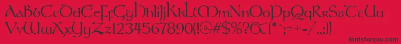 Stonehenge Font – Black Fonts on Red Background