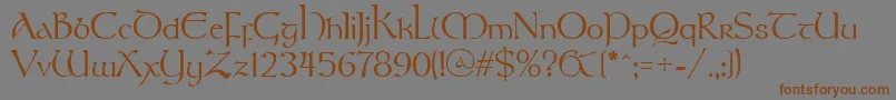 Stonehenge Font – Brown Fonts on Gray Background