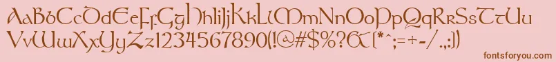 Stonehenge Font – Brown Fonts on Pink Background