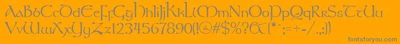 Stonehenge Font – Gray Fonts on Orange Background