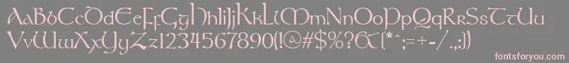 Stonehenge Font – Pink Fonts on Gray Background