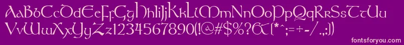 Stonehenge Font – Pink Fonts on Purple Background