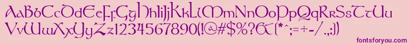 Stonehenge Font – Purple Fonts on Pink Background