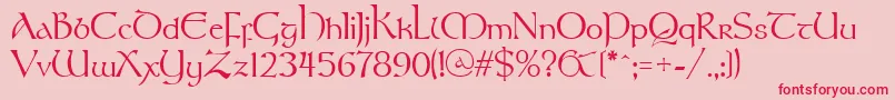 Stonehenge Font – Red Fonts on Pink Background